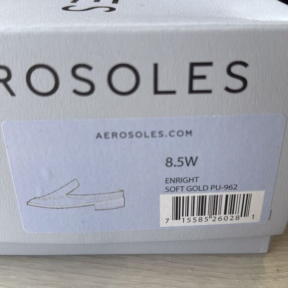 Aerosoles Enright Moc Toe Mule gold Women size 8.5 W NWT in box - Picture 8 of 13